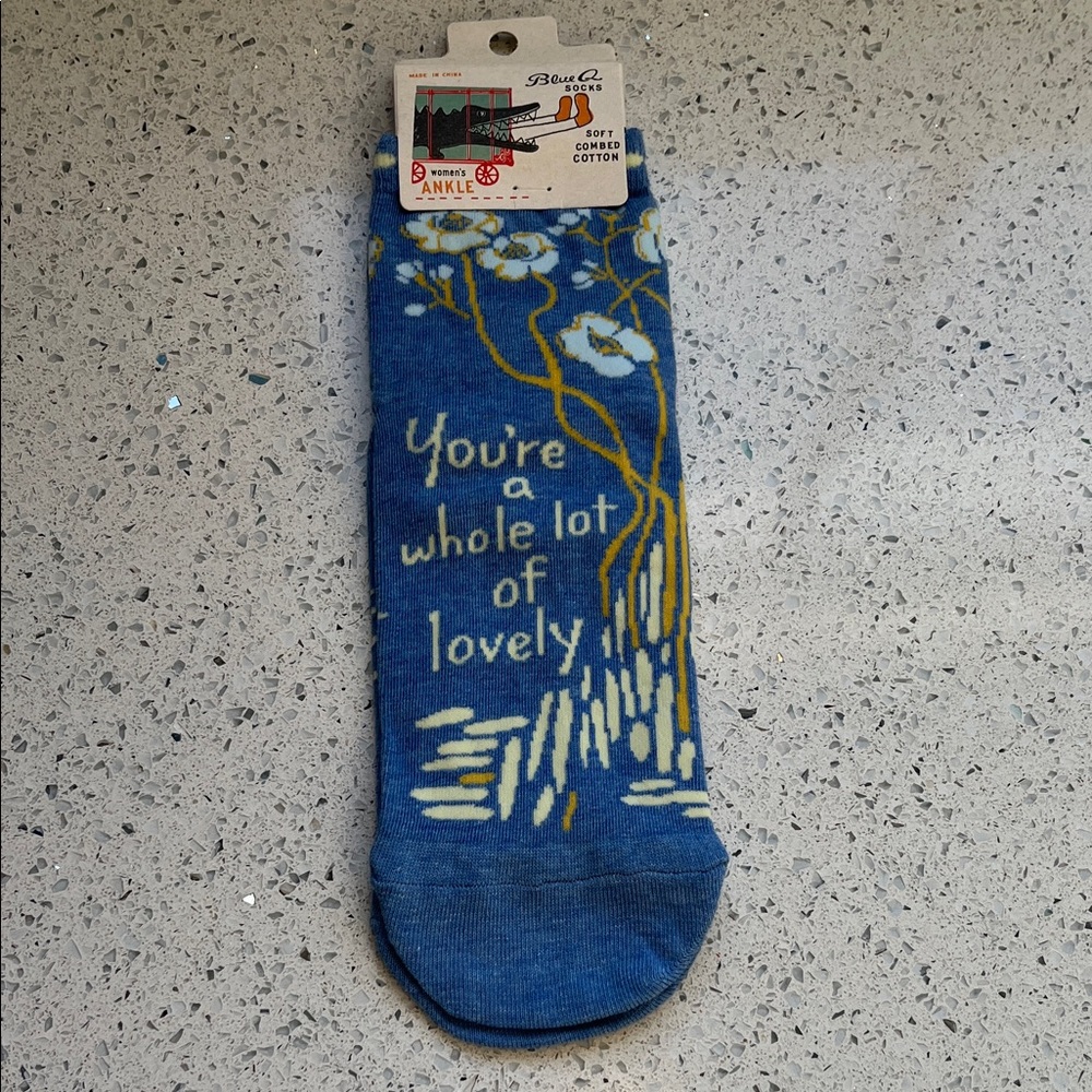 BlueQ “You’re a whole lot of lovely” socks